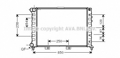 AVA QUALITY COOLING al2029 -  Радиатор, охлаждение двигателя